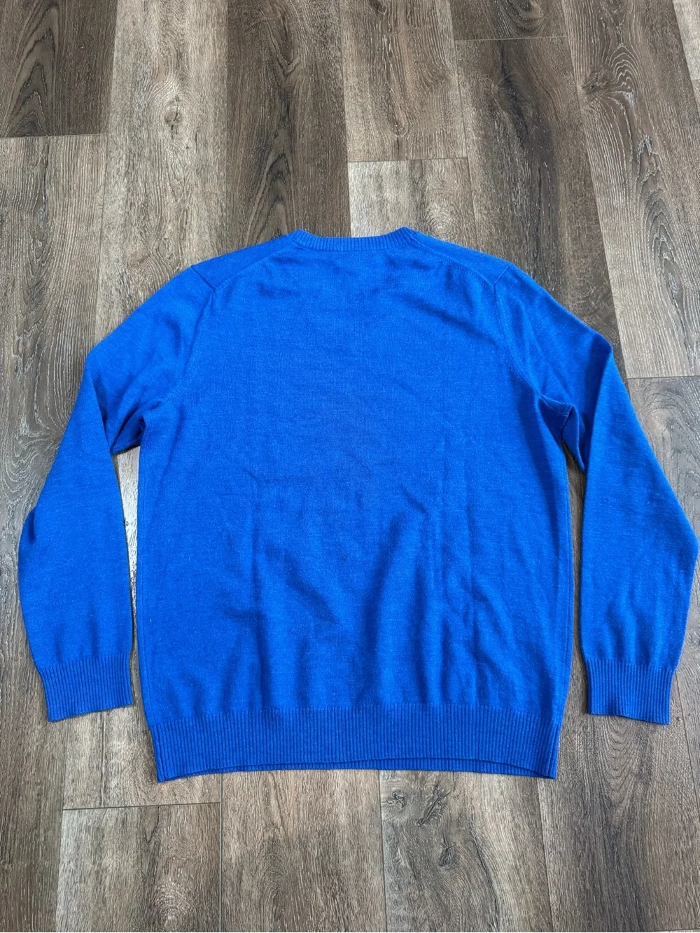 Banana Republic Men's Merino Wool V-Neck Sweater in Royal Blue Size Large